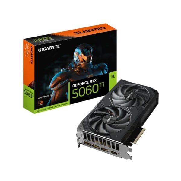 Placa Video GIGABYTE GEFORCE RTX 5060 TI WINDFORCE 8GB GDDR7 128 bit, PCIE 5.0, 3x DP 1x HDMI - imagine 2