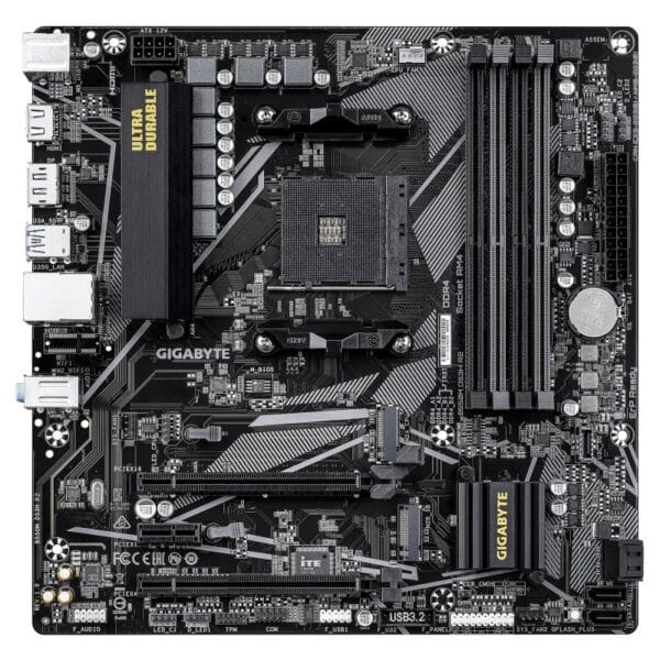 Placa de Baza GIGABYTE B550M DS3H R2 AM4, 4x DDR4, 1x DP 1x HDMI, 2x PCIE 4.0 x16 1x PCIE 3.0 x1, 2x M.2, 4x SATA 6GB/s, mATX - imagine 3
