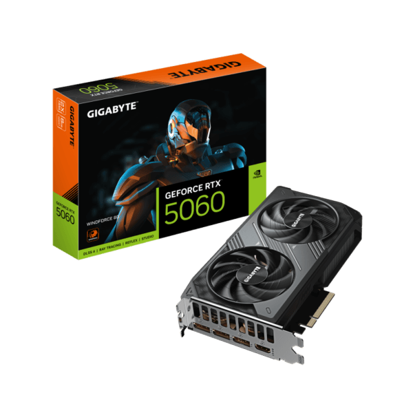 Placa Video GIGABYTE GEFORCE RTX 5060 WINDFORCE 8GB GDDR7 128 bit, PCIE 5.0, 3x DP 1x HDMI