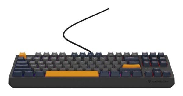 Tastatura gaming mecanica cu fir Genesis Thor 230 TKL, iluminare RGB, switch Linear, switch model Outemu Panda, numar taste 87, 11 butoane multimedia, lungime cablu 1.6m, dimensiuni 363 x 155 x 39 mm, naval blue - imagine 4
