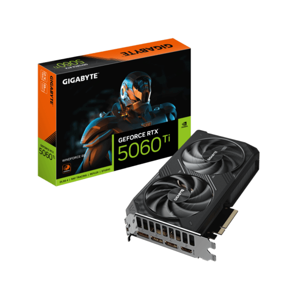Placa Video GIGABYTE GEFORCE RTX 5060 TI WINDFORCE 8GB GDDR7 128 bit, PCIE 5.0, 3x DP 1x HDMI