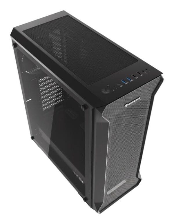 Carcasa GENESIS IRID 505 V2 Mid Tower NEGRU, Tempered Glass, Sloturi Expansiune 8, Drive Bays: 2x3.5" 7x2.5", Ventilatoare Suportate: 6 (spate: 1x120mm, fata: 3x120mm sau 2x140mm, sus: 2x120mm sau 2x140mm), Ventilatoare Incluse: 4 (2x120mm), Format Placa De Baza Suportat: Mini-ITX, Micro-ATX, ATX - imagine 5