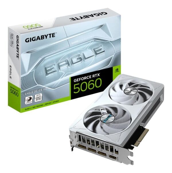 Placa Video GIGABYTE GEFORCE RTX 5060 EAGLE OC ICE 8GB GDDR7 128 bit, PCIE 5.0, 3x DP 1x HDMI - imagine 2