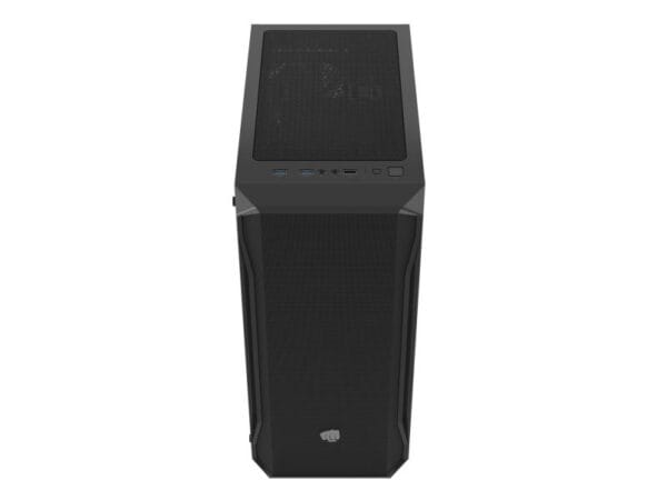 Carcasa FURY SHOBO SH4F Mid Tower NEGRU, Tempered Glass, Sloturi Expansiune 7, Drive Bays: 2x3.5" 2x2.5", Ventilatoare Suportate: 8 (spate: 1x120mm, fata: 3x120mm sau 3x140mm, sus: 2x120mm sau 1x140mm, jos: 2x120mm), Ventilatoare Incluse: 4 (4x120mm), Format Placa De Baza Suportat: Mini-ITX - imagine 4
