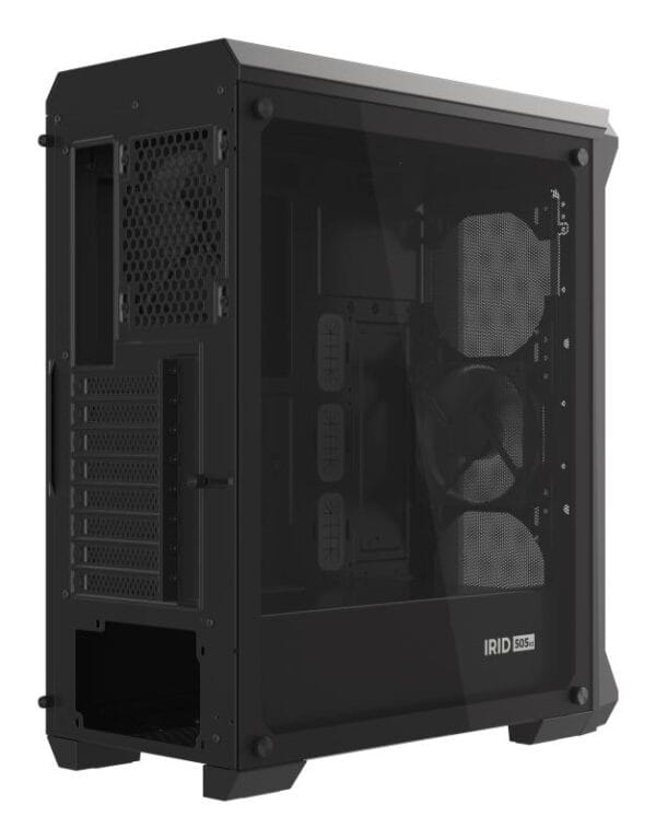 Carcasa GENESIS IRID 505 V2 Mid Tower NEGRU, Tempered Glass, Sloturi Expansiune 8, Drive Bays: 2x3.5" 7x2.5", Ventilatoare Suportate: 6 (spate: 1x120mm, fata: 3x120mm sau 2x140mm, sus: 2x120mm sau 2x140mm), Ventilatoare Incluse: 4 (2x120mm), Format Placa De Baza Suportat: Mini-ITX, Micro-ATX, ATX - imagine 7