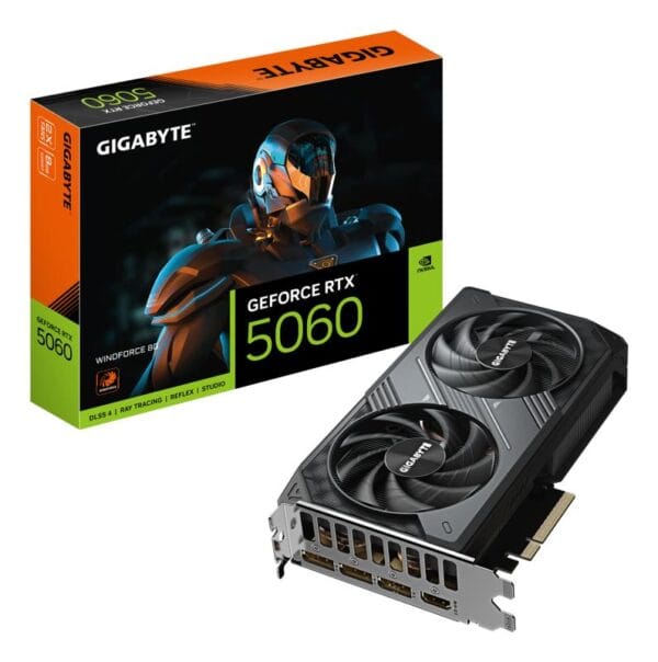 Placa Video GIGABYTE GEFORCE RTX 5060 WINDFORCE 8GB GDDR7 128 bit, PCIE 5.0, 3x DP 1x HDMI - imagine 2
