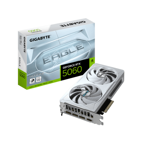 Placa Video GIGABYTE GEFORCE RTX 5060 EAGLE OC ICE 8GB GDDR7 128 bit, PCIE 5.0, 3x DP 1x HDMI