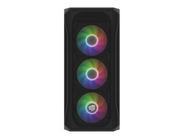 Carcasa FURY SHOBO SH4F Mid Tower RGB NEGRU, Tempered Glass, Sloturi Expansiune 7, Drive Bays: 2x3.5" 2x2.5", Ventilatoare Suportate: 8 (spate: 1x120mm, fata: 3x120mm sau 3x140mm, sus: 2x120mm sau 1x140mm, jos: 2x120mm), Ventilatoare Incluse: 4 (4x120mm), Format Placa De Baza Suportat: Mini-ITX