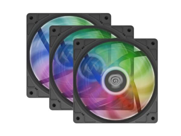 Ventilatoare GENESIS OXAL 120 ARGB NEGRU 3x120mm, 1150-1450 RPM, 42-46 CFM, 1.7 mmH2O, 3pin, 12VDC - imagine 4