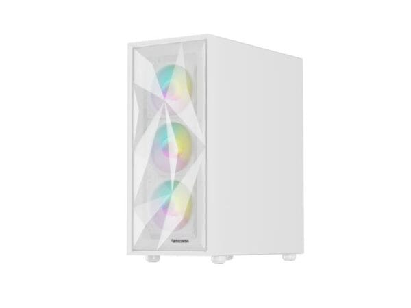 Carcasa GENESIS DIAXID 605 Mid Tower ARGB ALB, Tempered Glass, Sloturi Expansiune 7, Drive Bays: 2x3.5" 3x2.5", Ventilatoare Suportate: 8 (spate: 1x120mm, fata: 3x120mm sau 3x140mm, sus: 2x120mm sau 2x140mm, jos: 2x120mm), Ventilatoare Incluse: 4 (spate: 1x120mm, fata: 3x120mm), Format Placa De Baza - imagine 10