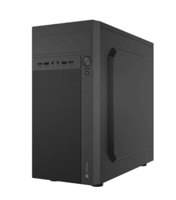 Carcasa NATEC HELIX Mini Tower NEGRU, Sloturi Expansiune 4, Drive Bays: 3x3.5" 5x2.5" 1x5.25", Ventilatoare Suportate: 3 (spate: 1x80mm, lateral: 1x120mm, fata: 1x120mm), Ventilatoare Incluse: 1 (spate: 1x80mm), Format Placa De Baza Suportat: Mini-ITX, Micro-ATX, Lungime Maxima Placa Video: 330mm