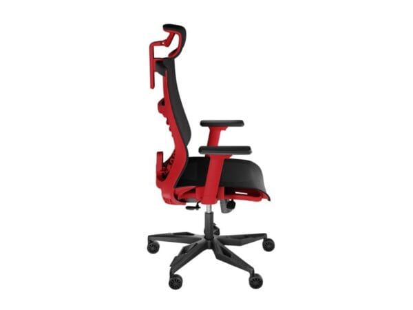 Scaun gaming Genesis Astat 700 G2, material Mesh PureFlow Plus, reglabil pe inaltime, greutate maxima suportata 120 kg, inaltime scaun reglabil 27.5 - 34.5 cm, spatar ajustabil 135?, dimensiuni roti 60mm,  echipat cu piston cu gaz clasa 4, negru/rosu - imagine 4