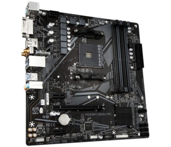 Placa de Baza GIGABYTE A520M DS3H AC AM4, 4x DDR4, 1x PCIE 3.0 x16 2x PCIE 3.0 x1, 1x M.2, 4x SATA 6GB/s, mATX - imagine 4