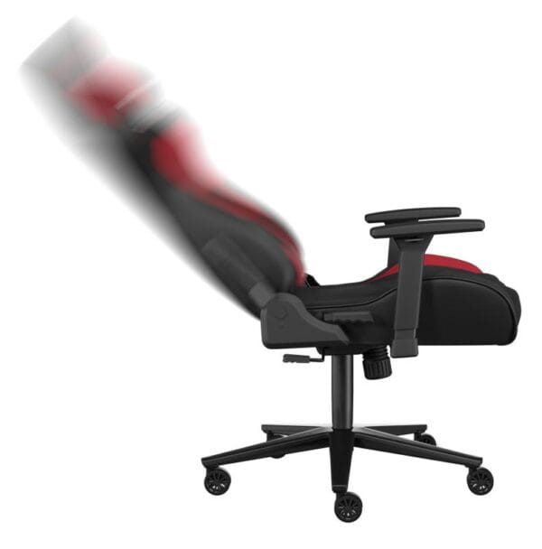 Scaun gaming Genesis Nitro 720, material Synthetic PU + Textil, reglabil pe inaltime, greutate maxima suportata 150 kg, inaltime scaun reglabil 46.5 - 53.5 cm, spatar ajustabil 135?, dimensiuni roti 60mm,  echipat cu piston cu gaz clasa 4, manere 3D, negru/rosu - imagine 5