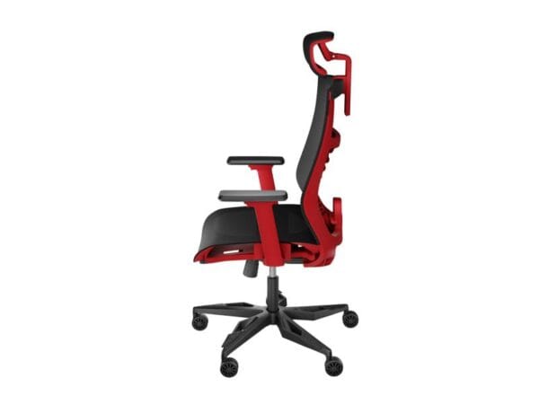 Scaun gaming Genesis Astat 700 G2, material Mesh PureFlow Plus, reglabil pe inaltime, greutate maxima suportata 120 kg, inaltime scaun reglabil 27.5 - 34.5 cm, spatar ajustabil 135?, dimensiuni roti 60mm,  echipat cu piston cu gaz clasa 4, negru/rosu - imagine 6