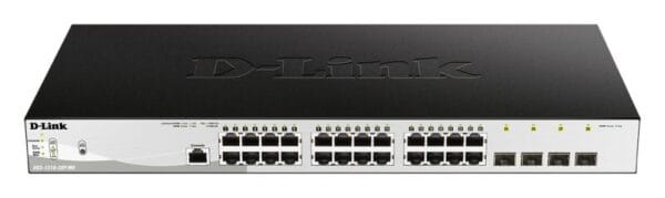 D-Link Switch DGS-1210-28P/ME, 24 porturi Gigabit PoE Base-T, 4 porturi SFP1000Mbps, Capacity 56Gbps, 19" Rackmount, WebSmart, 2*fan - imagine 2