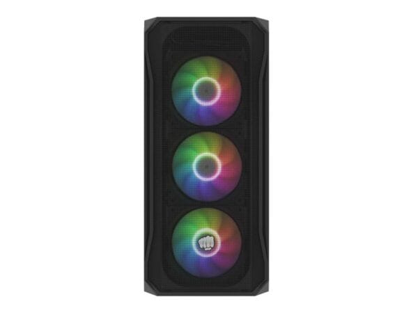 Carcasa FURY SHOBO SH4F Mid Tower RGB NEGRU, Tempered Glass, Sloturi Expansiune 7, Drive Bays: 2x3.5" 2x2.5", Ventilatoare Suportate: 8 (spate: 1x120mm, fata: 3x120mm sau 3x140mm, sus: 2x120mm sau 1x140mm, jos: 2x120mm), Ventilatoare Incluse: 4 (4x120mm), Format Placa De Baza Suportat: Mini-ITX - imagine 2