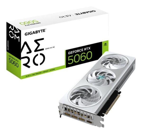 Placa Video GIGABYTE GEFORCE RTX 5060 AERO OC 8GB GDDR7 128 bit, PCIE 5.0, 3x DP 1x HDMI - imagine 2