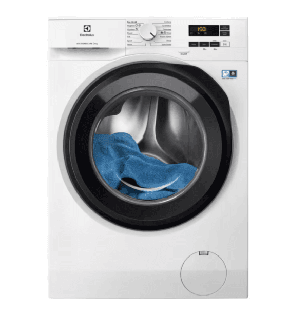 Masina de spalat rufe Electrolux EW6F1492E, 9 kg, 1400 rpm, Clasa A, Motor Inverter cu MagnetPermanent, Display LED, SensiCare, TimeManager, Alb